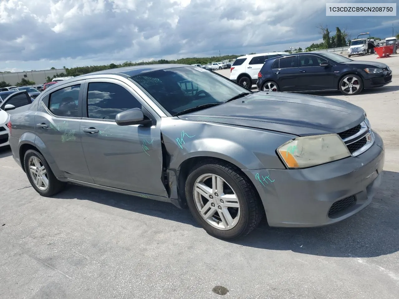 2012 Dodge Avenger Sxt VIN: 1C3CDZCB9CN208750 Lot: 69422654