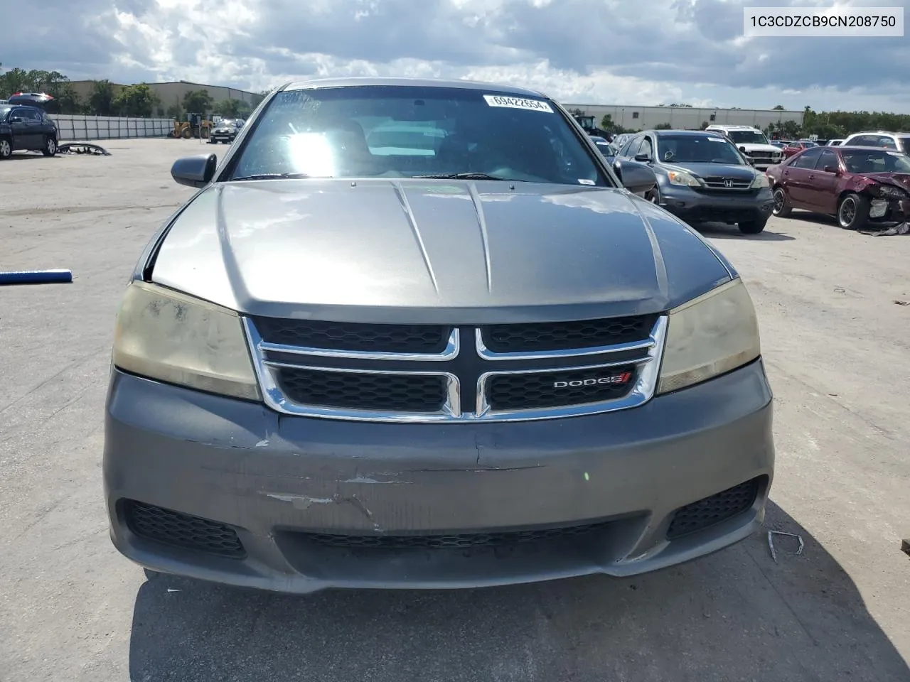 2012 Dodge Avenger Sxt VIN: 1C3CDZCB9CN208750 Lot: 69422654