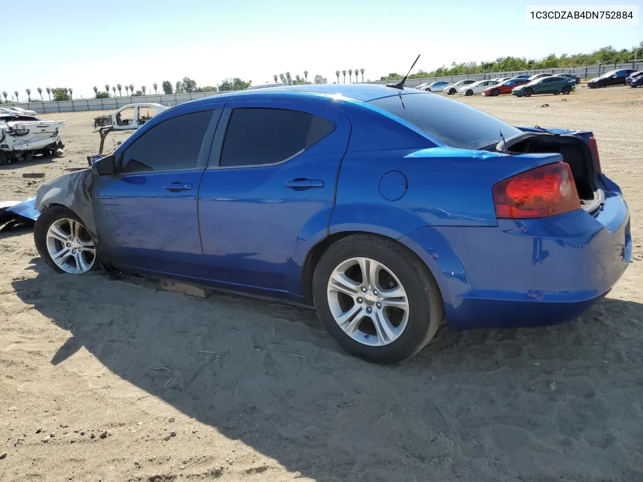 2013 Dodge Avenger Se VIN: 1C3CDZAB4DN752884 Lot: 61020074