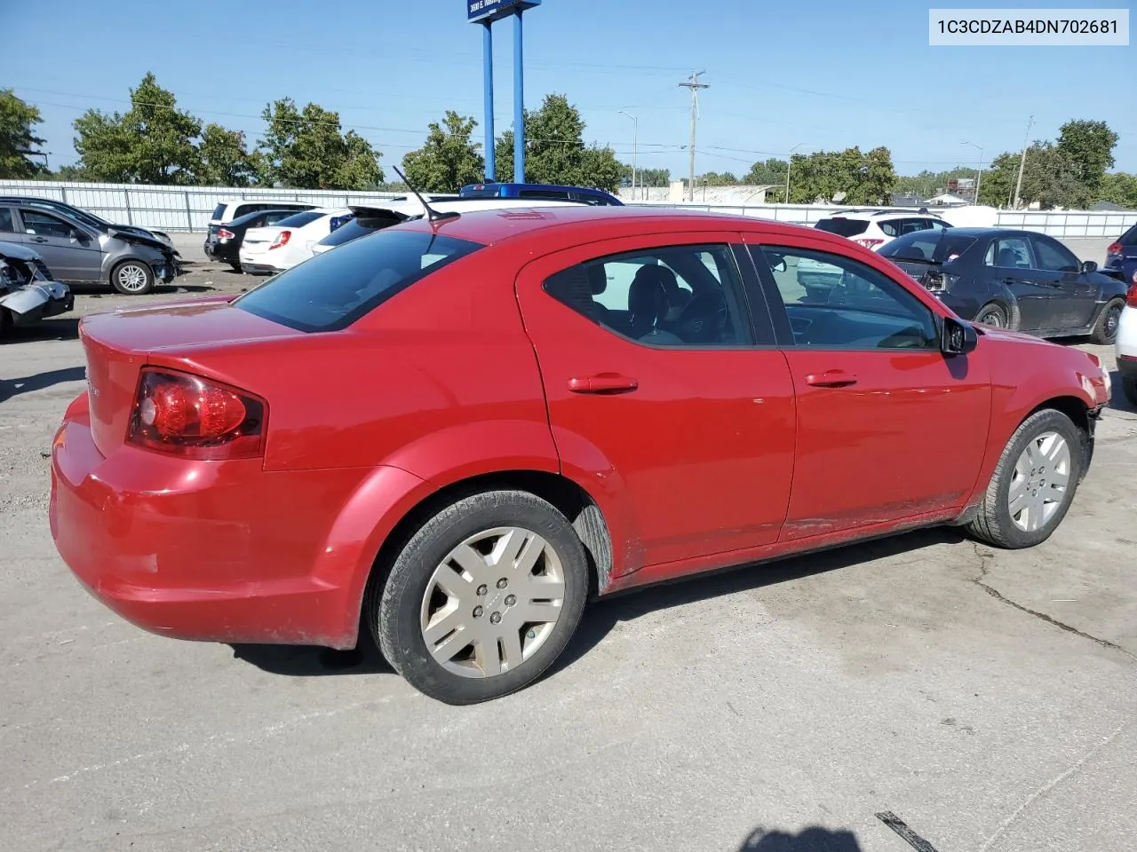 2013 Dodge Avenger Se VIN: 1C3CDZAB4DN702681 Lot: 70649954