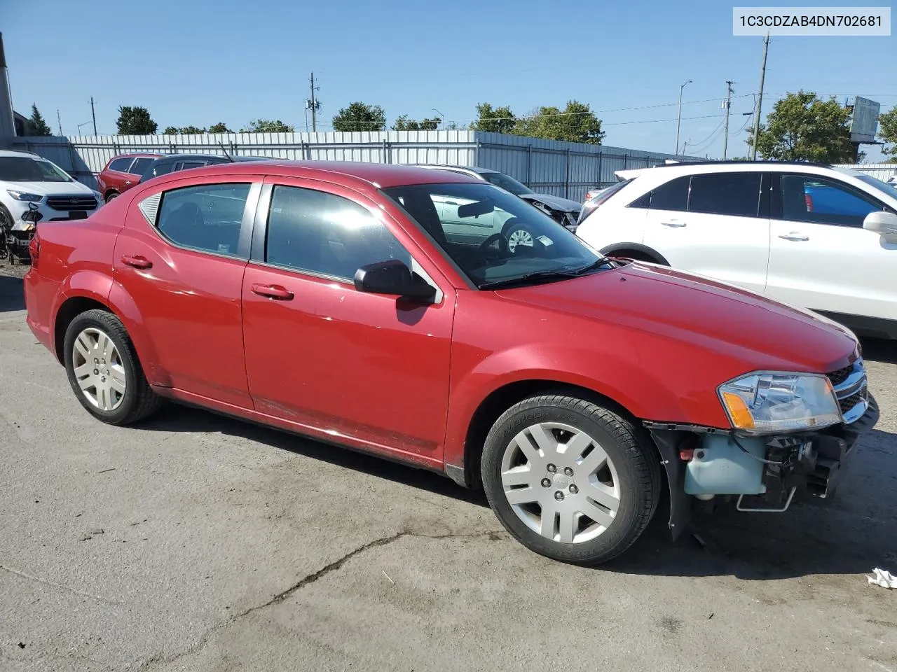 2013 Dodge Avenger Se VIN: 1C3CDZAB4DN702681 Lot: 70649954