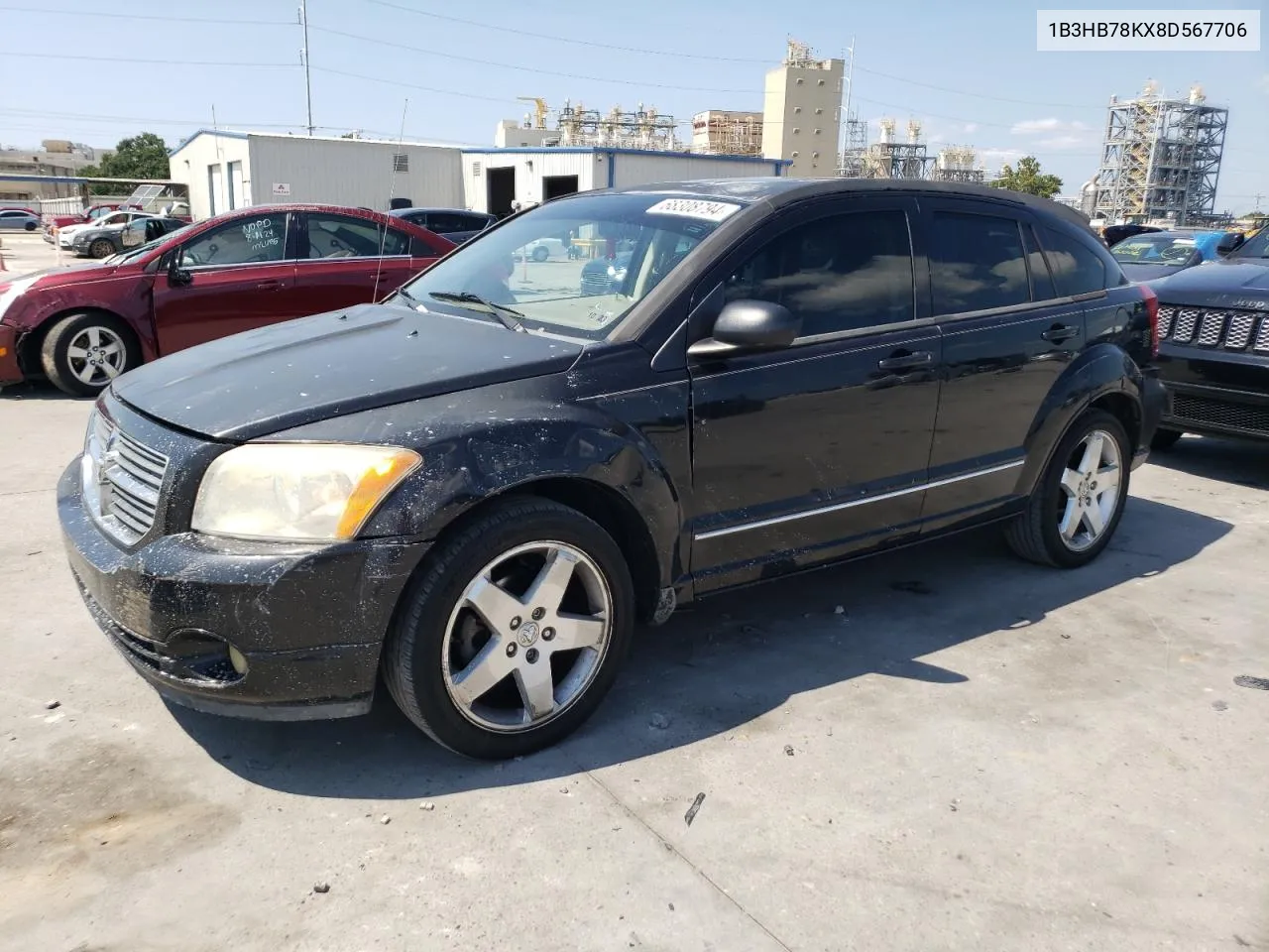 2008 Dodge Caliber R/T VIN: 1B3HB78KX8D567706 Lot: 68308794