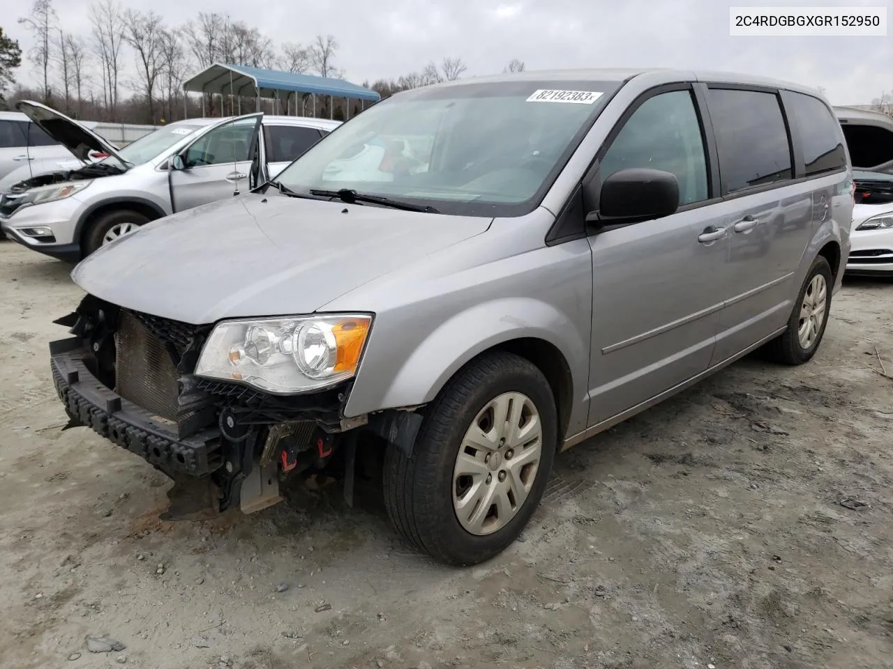 2016 Dodge Grand Caravan Se VIN: 2C4RDGBGXGR152950 Lot: 82192383