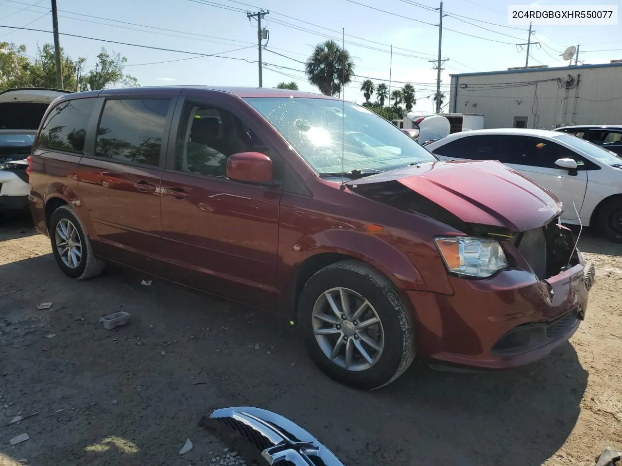 2017 Dodge Grand Caravan Se VIN: 2C4RDGBGXHR550077 Lot: 68661454