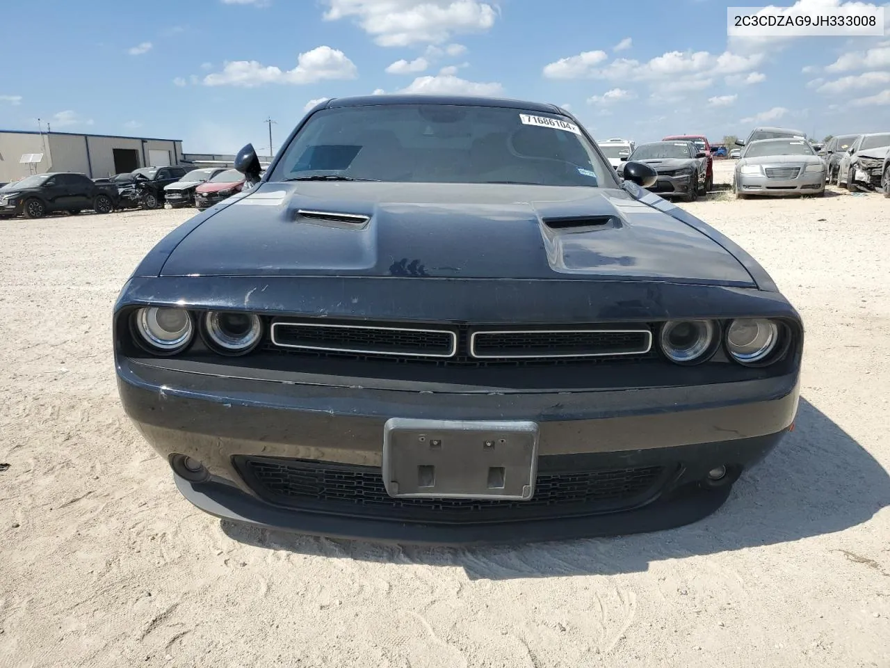 2018 Dodge Challenger Sxt VIN: 2C3CDZAG9JH333008 Lot: 71686104