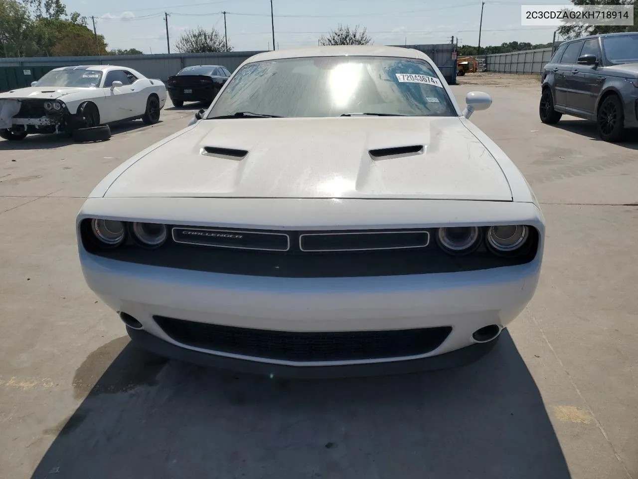 2019 Dodge Challenger Sxt VIN: 2C3CDZAG2KH718914 Lot: 72043674