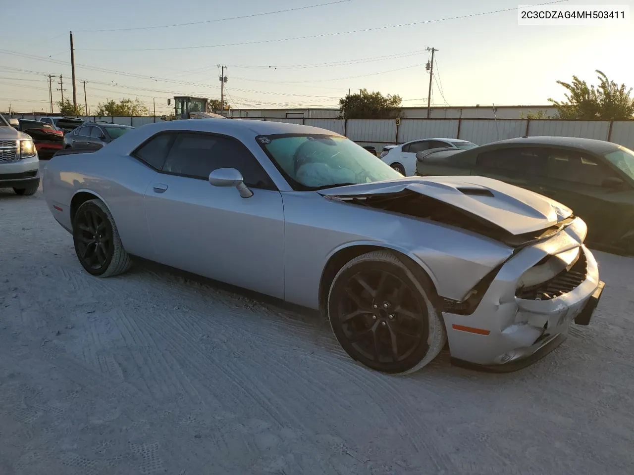 2021 Dodge Challenger Sxt VIN: 2C3CDZAG4MH503411 Lot: 71877834