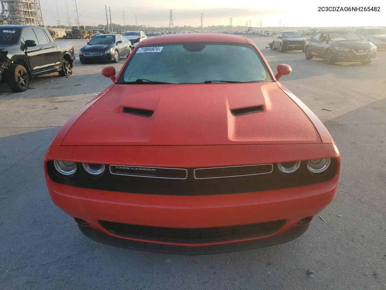 2022 Dodge Challenger Sxt VIN: 2C3CDZAG6NH265482 Lot: 71884924