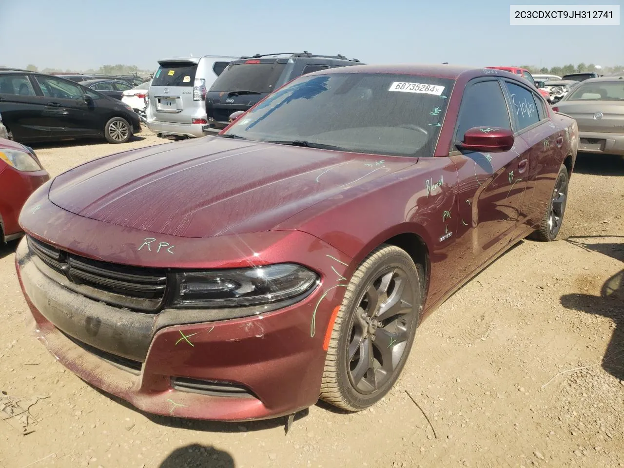 2018 Dodge Charger R/T VIN: 2C3CDXCT9JH312741 Lot: 68735284