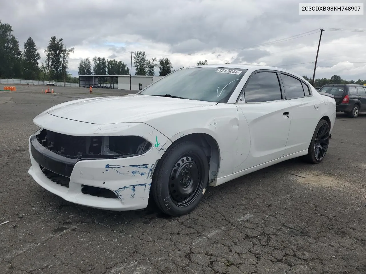 2019 Dodge Charger Sxt VIN: 2C3CDXBG8KH748907 Lot: 72195034