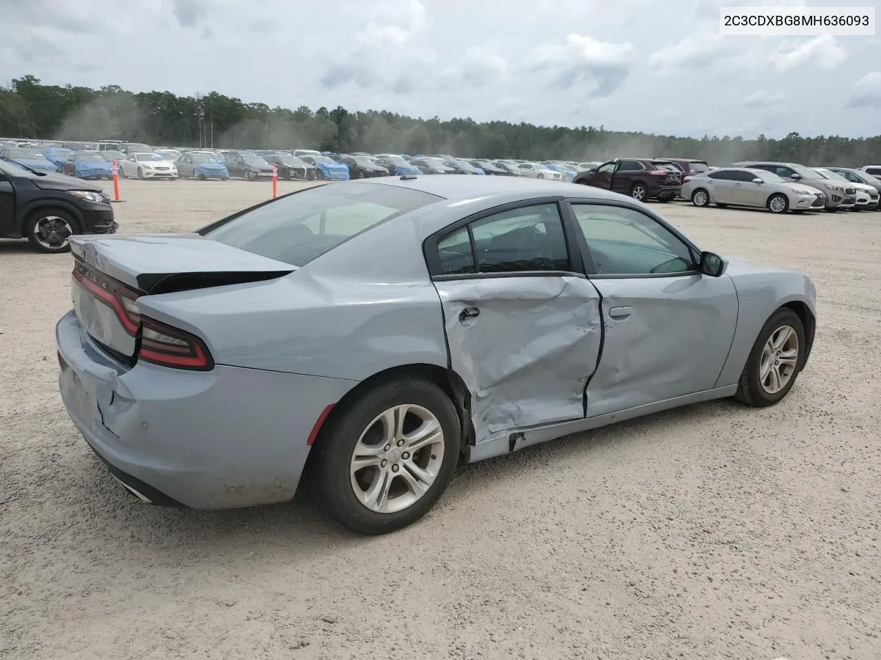 2021 Dodge Charger Sxt VIN: 2C3CDXBG8MH636093 Lot: 70666804