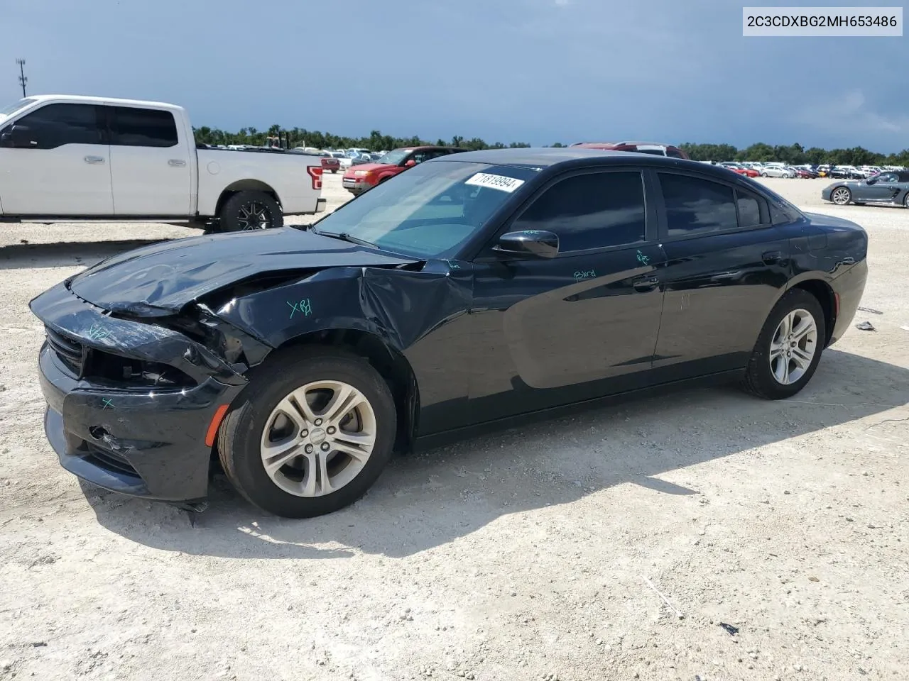 2021 Dodge Charger Sxt VIN: 2C3CDXBG2MH653486 Lot: 71819994