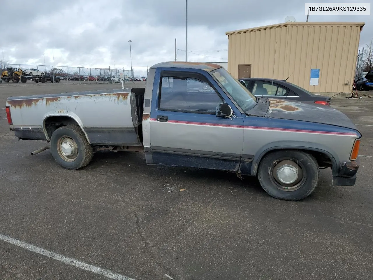 1989 Dodge Dakota VIN: 1B7GL26X9KS129335 Lot: 82744003