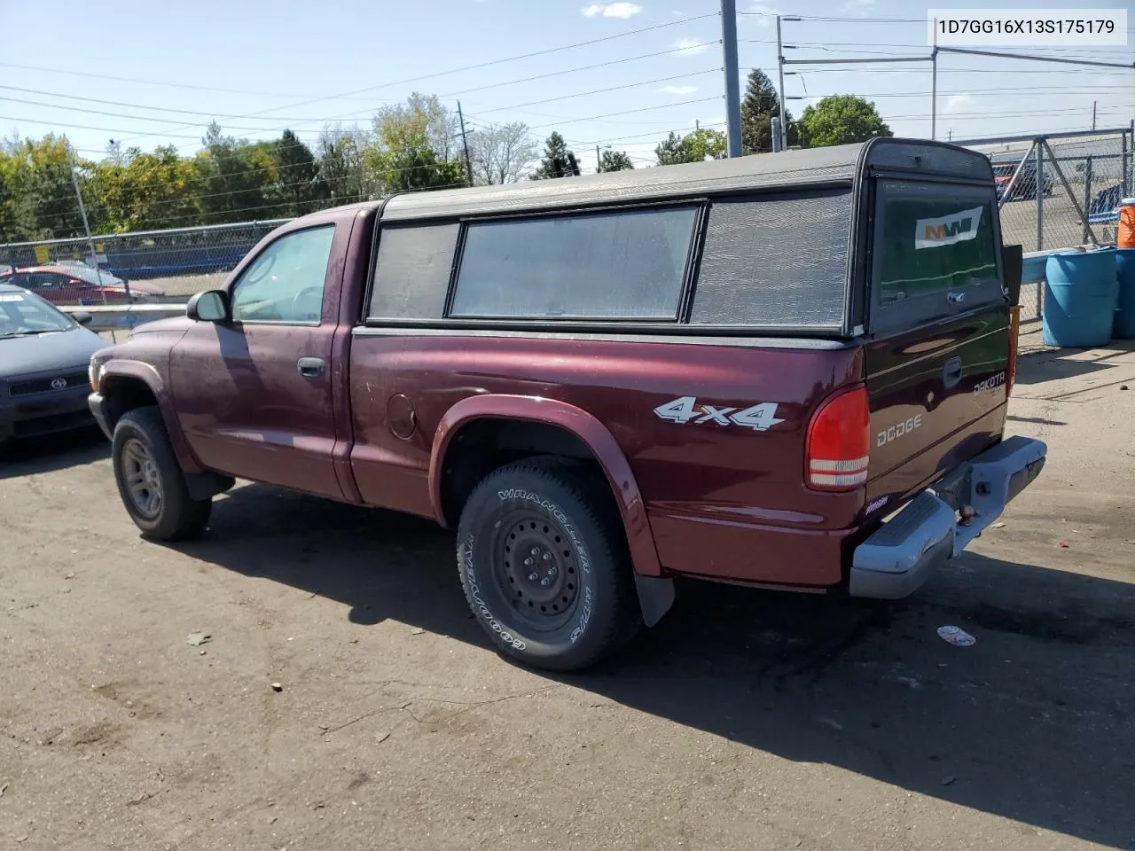 2003 Dodge Dakota Sxt VIN: 1D7GG16X13S175179 Lot: 71798954