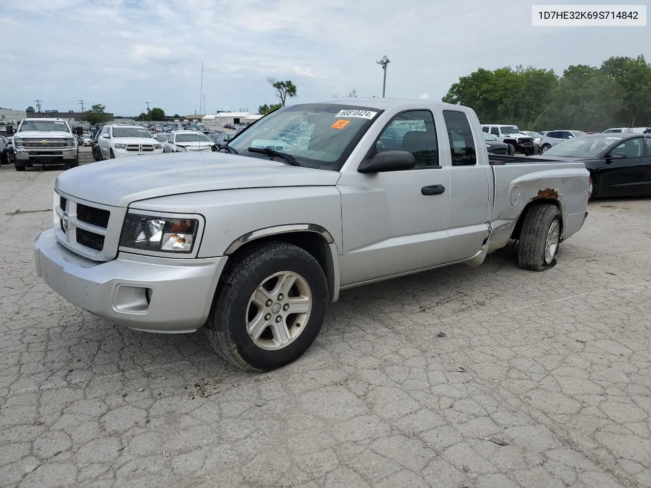 2009 Dodge Dakota Sxt VIN: 1D7HE32K69S714842 Lot: 60810424