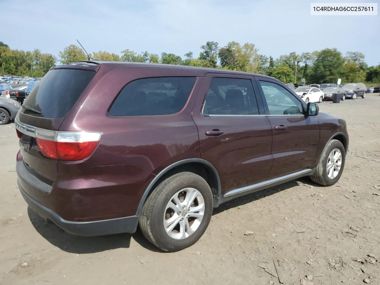 2012 Dodge Durango Sxt VIN: 1C4RDHAG6CC257611 Lot: 71780544