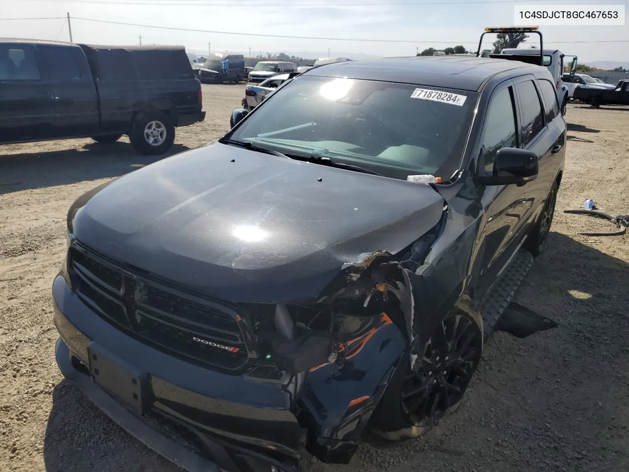 2016 Dodge Durango R/T VIN: 1C4SDJCT8GC467653 Lot: 71878284