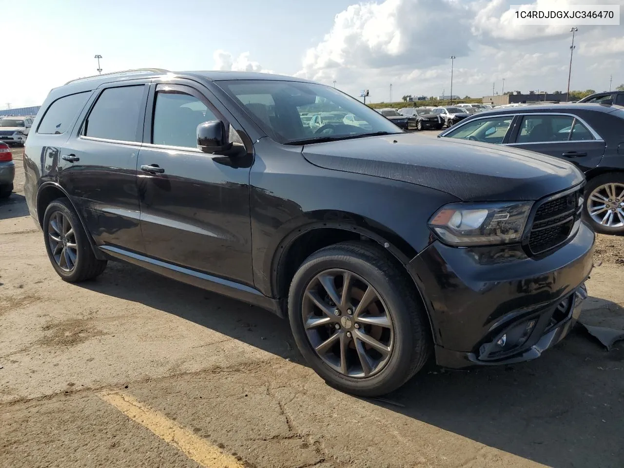 2018 Dodge Durango Gt VIN: 1C4RDJDGXJC346470 Lot: 71536474