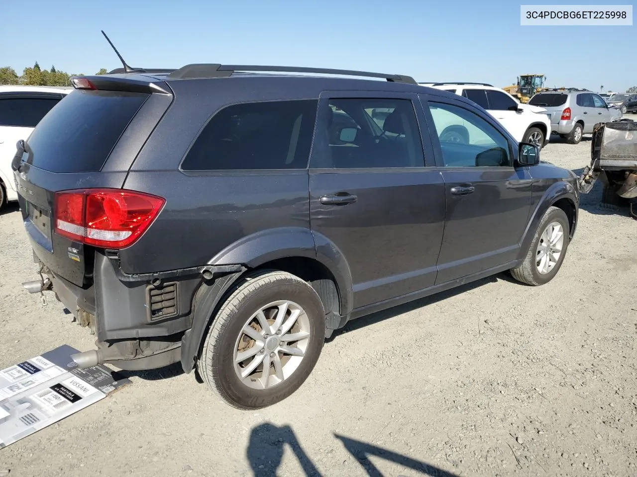 2014 Dodge Journey Sxt VIN: 3C4PDCBG6ET225998 Lot: 70328424