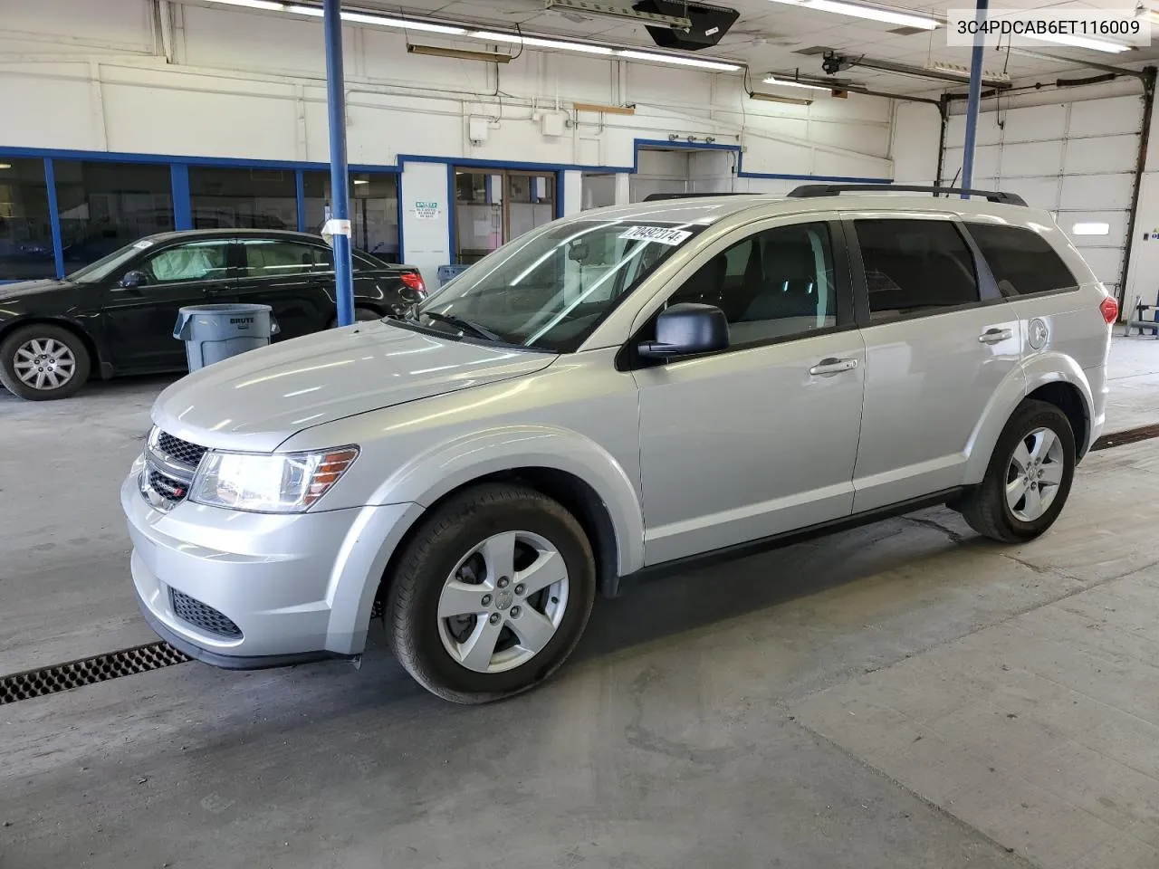 2014 Dodge Journey Se VIN: 3C4PDCAB6ET116009 Lot: 70492374