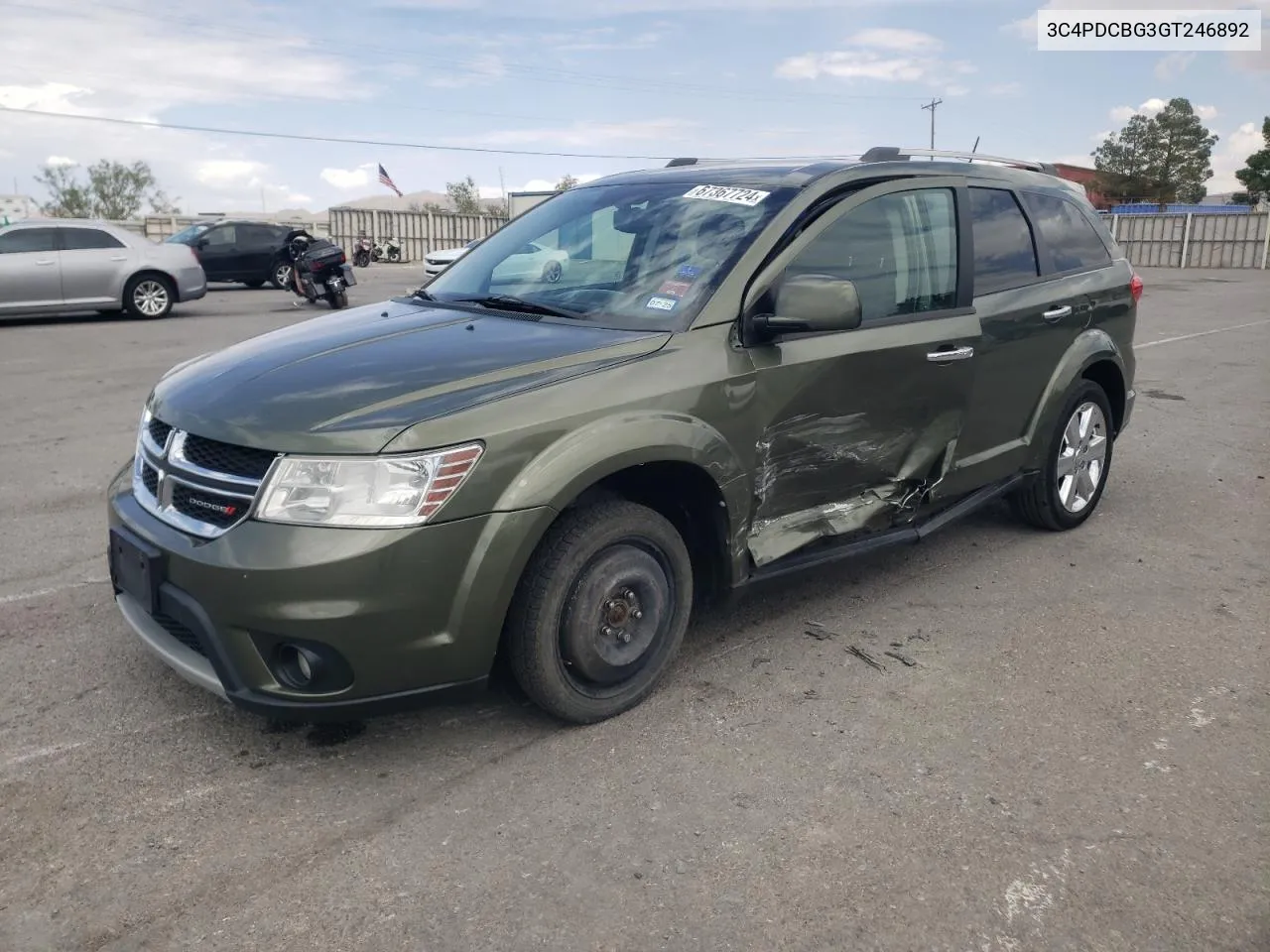 2016 Dodge Journey Sxt VIN: 3C4PDCBG3GT246892 Lot: 67367724