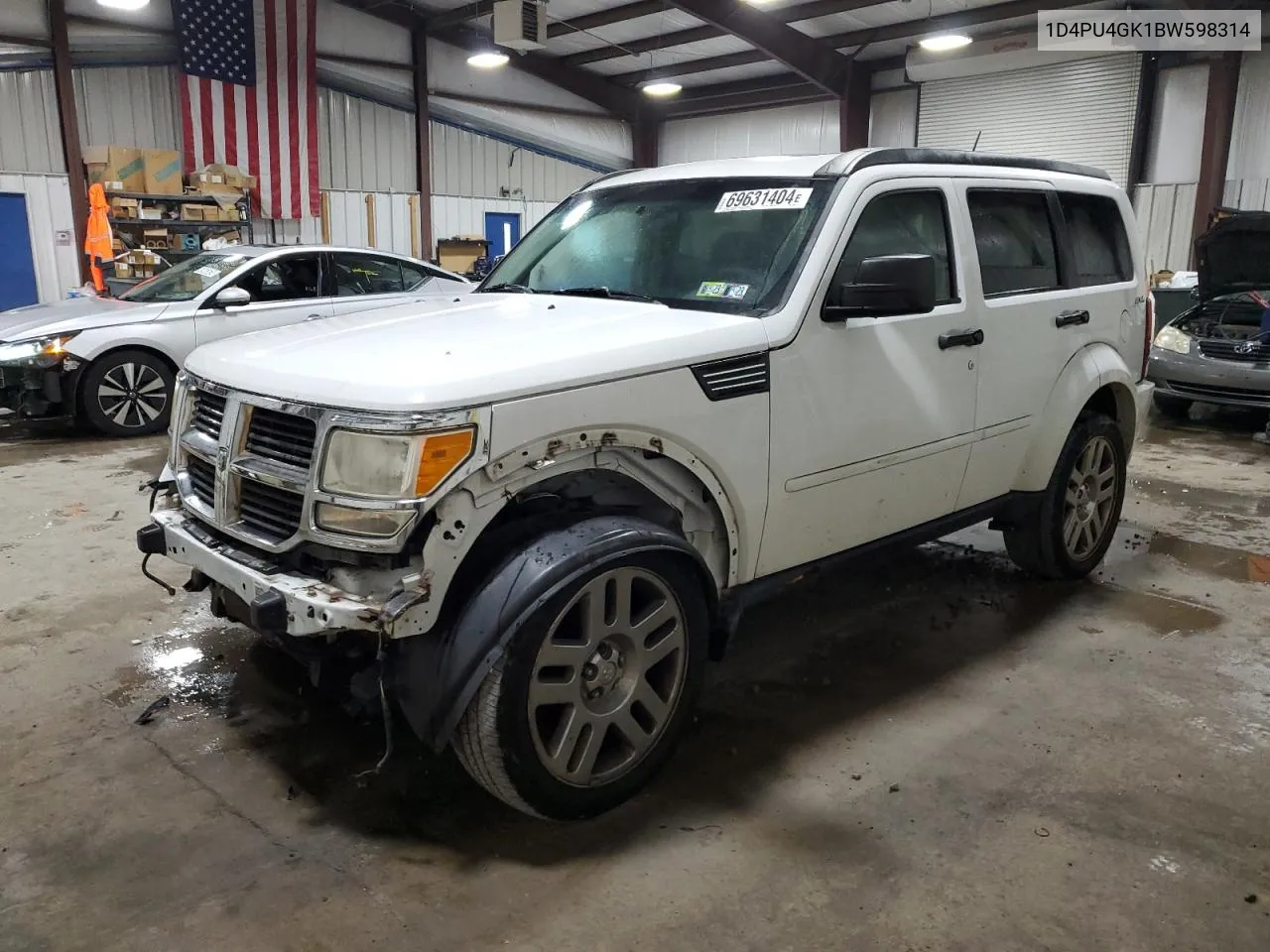 2011 Dodge Nitro Heat VIN: 1D4PU4GK1BW598314 Lot: 69631404