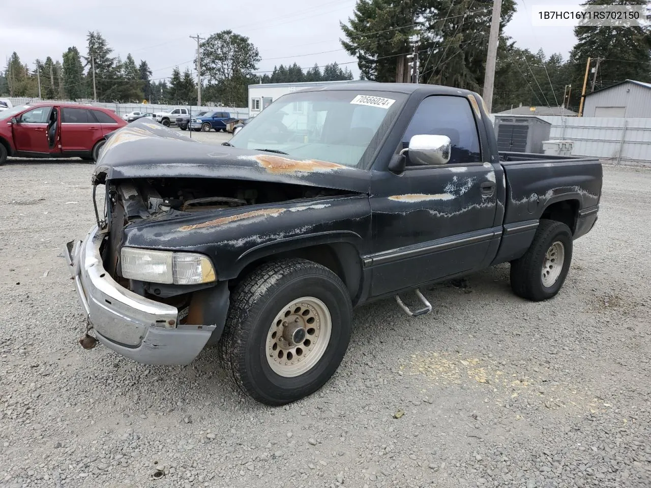 1994 Dodge Ram 1500 VIN: 1B7HC16Y1RS702150 Lot: 70566024