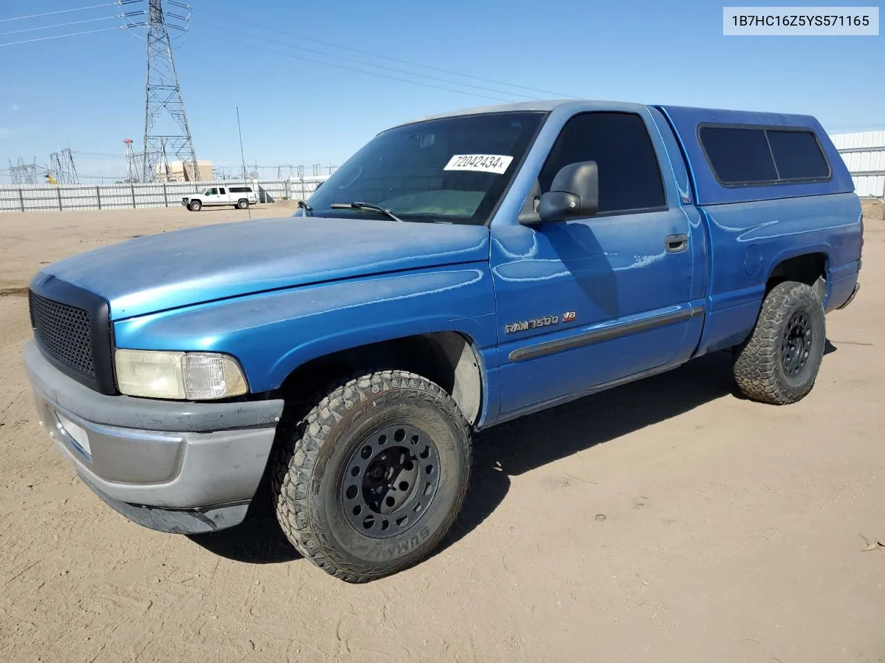 2000 Dodge Ram 1500 VIN: 1B7HC16Z5YS571165 Lot: 72042434