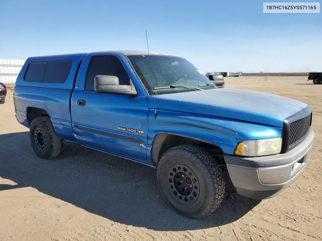 2000 Dodge Ram 1500 VIN: 1B7HC16Z5YS571165 Lot: 72042434