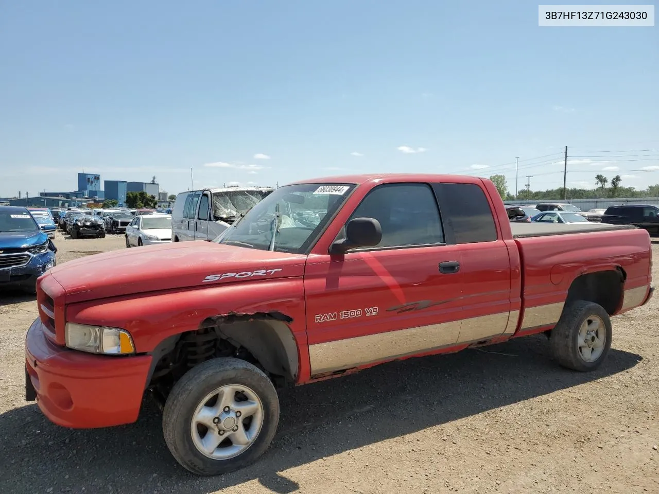 2001 Dodge Ram 1500 VIN: 3B7HF13Z71G243030 Lot: 66038944