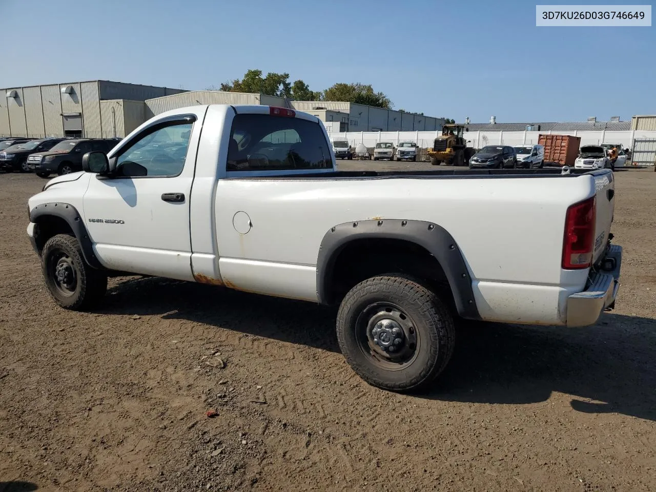 2003 Dodge Ram 2500 St VIN: 3D7KU26D03G746649 Lot: 71827854