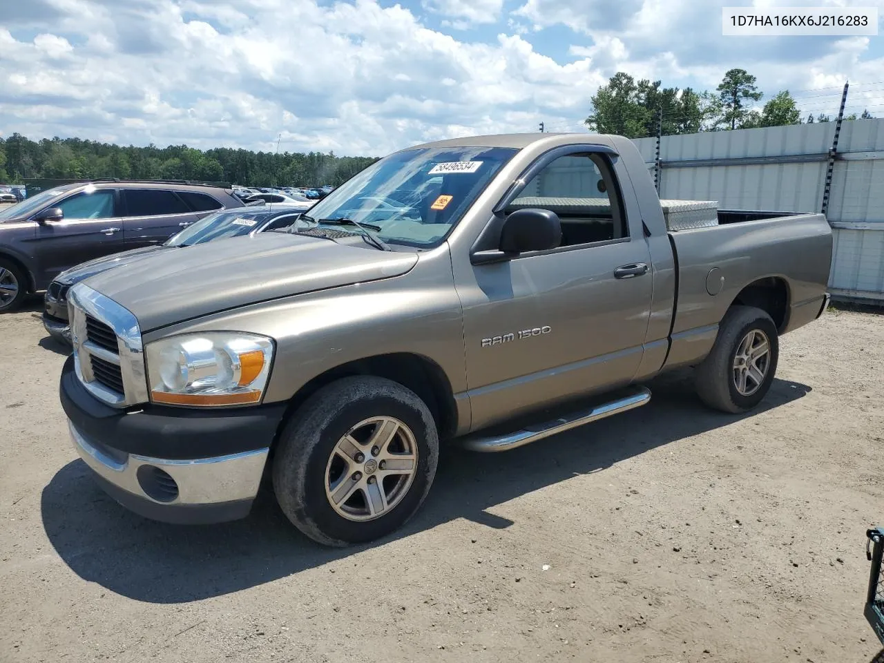 2006 Dodge Ram 1500 St VIN: 1D7HA16KX6J216283 Lot: 58496534