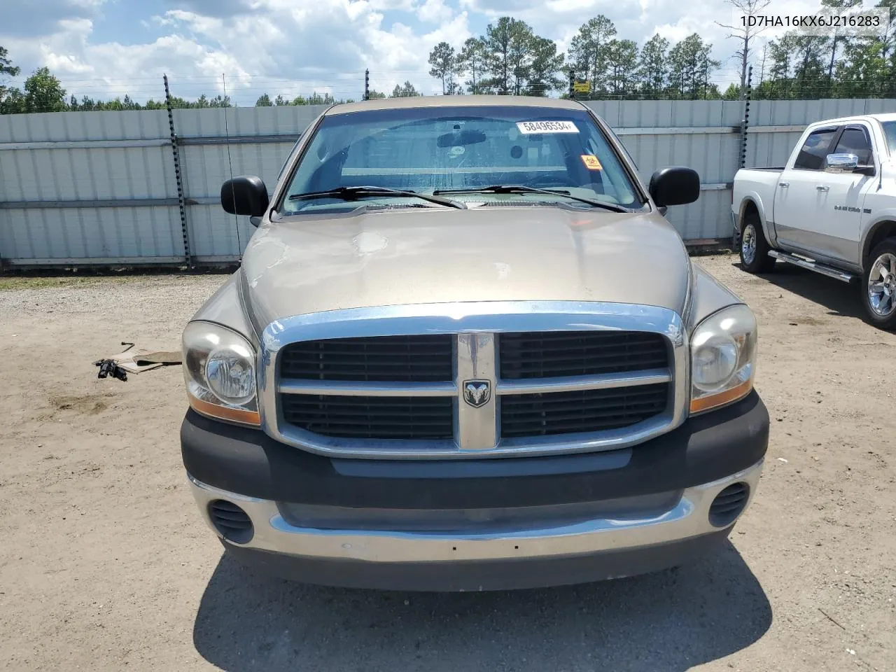 2006 Dodge Ram 1500 St VIN: 1D7HA16KX6J216283 Lot: 58496534