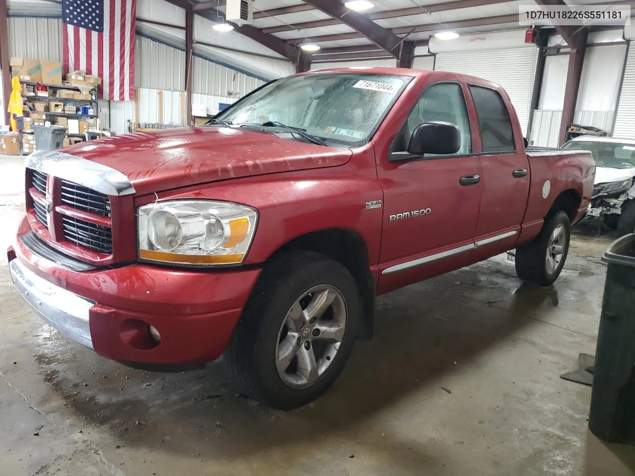 2006 Dodge Ram 1500 St VIN: 1D7HU18226S551181 Lot: 71671044