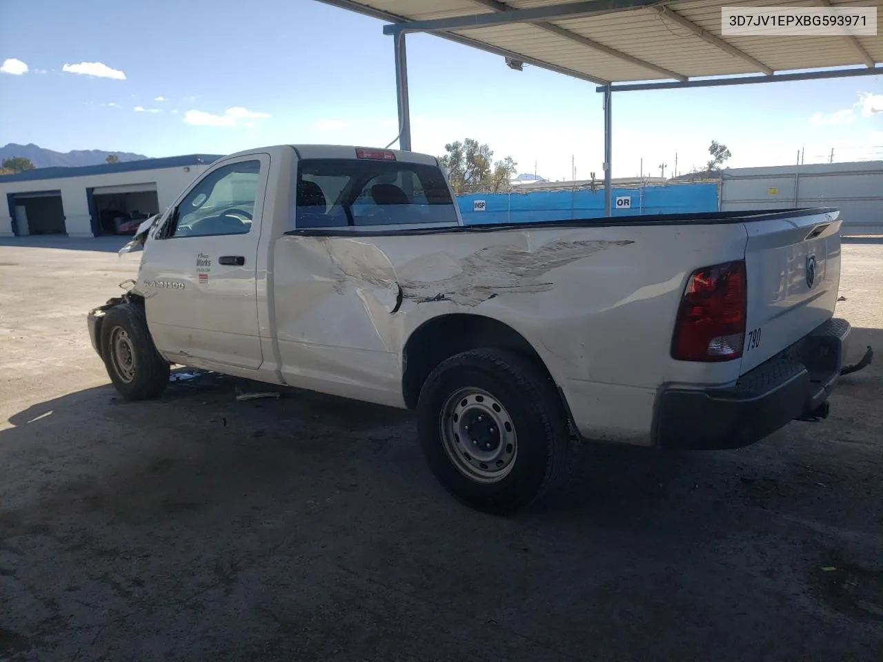 2011 Dodge Ram 1500 VIN: 3D7JV1EPXBG593971 Lot: 77263353