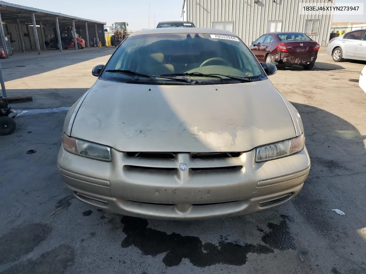 2000 Dodge Stratus Se VIN: 1B3EJ46X1YN273947 Lot: 70533944