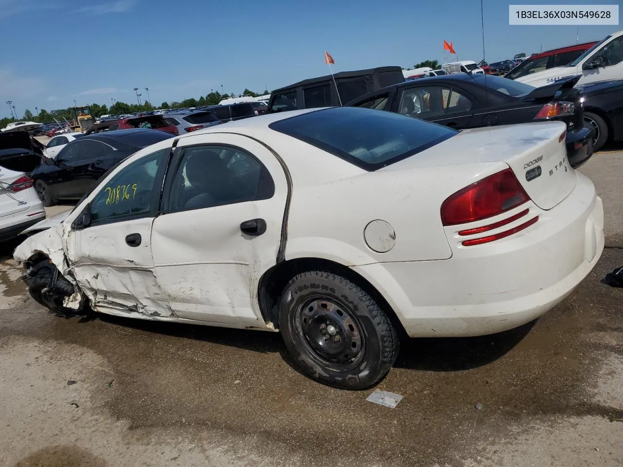 2003 Dodge Stratus Se VIN: 1B3EL36X03N549628 Lot: 55719214