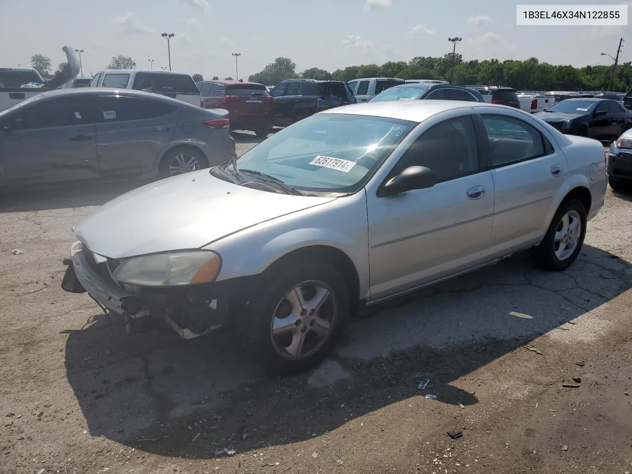 2004 Dodge Stratus Sxt VIN: 1B3EL46X34N122855 Lot: 62617914