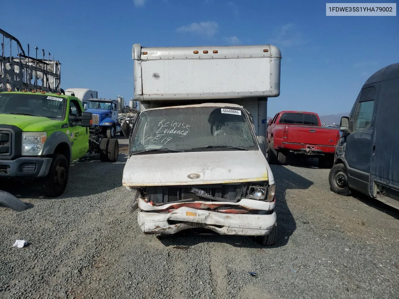 2000 Ford Econoline E350 Super Duty Cutaway Van VIN: 1FDWE35S1YHA79002 Lot: 68449884