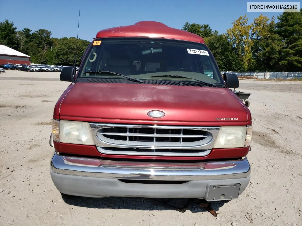 2001 Ford Econoline E150 Van VIN: 1FDRE14W01HA25010 Lot: 71811744