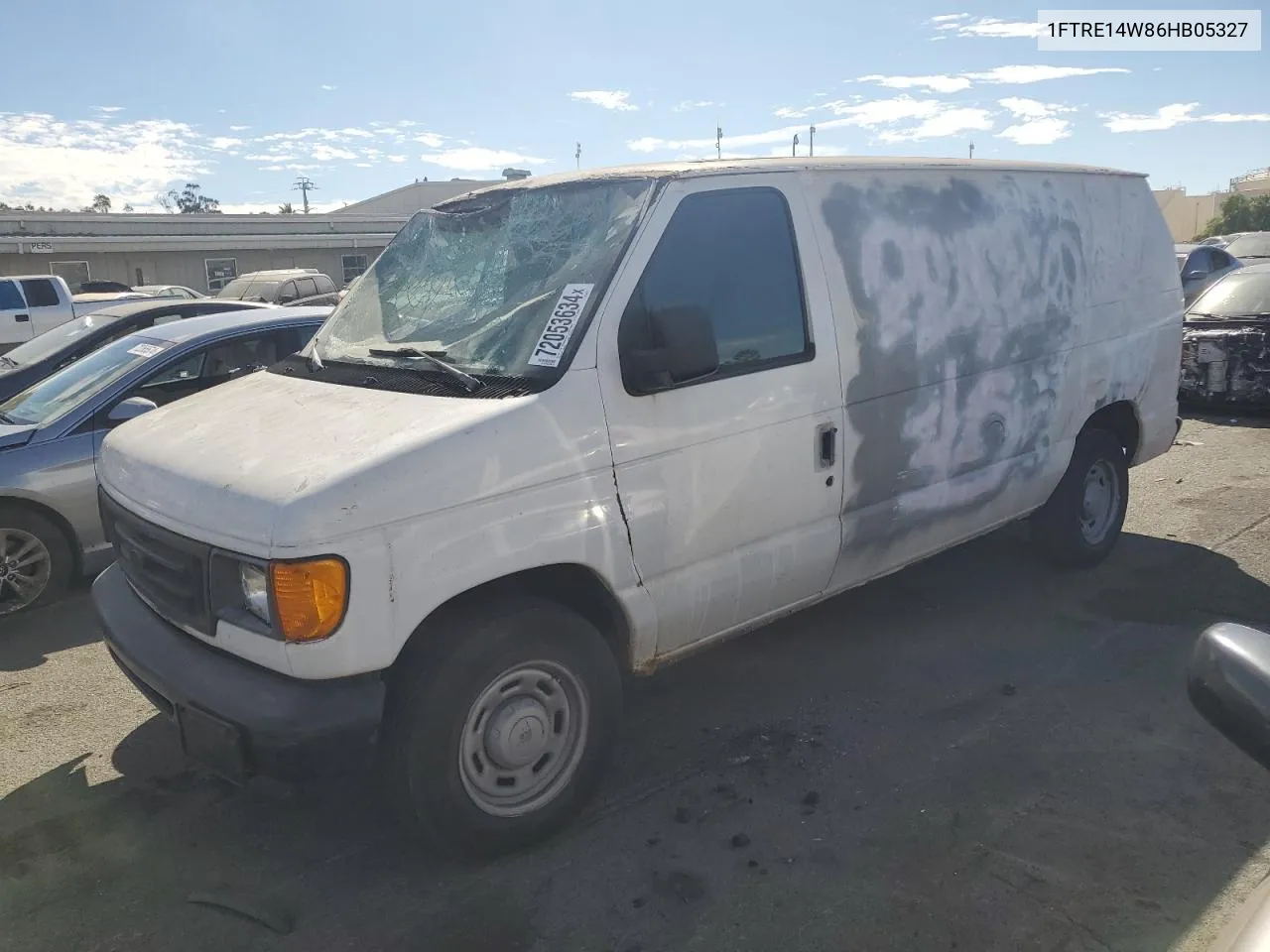 2006 Ford Econoline E150 Van VIN: 1FTRE14W86HB05327 Lot: 72053634