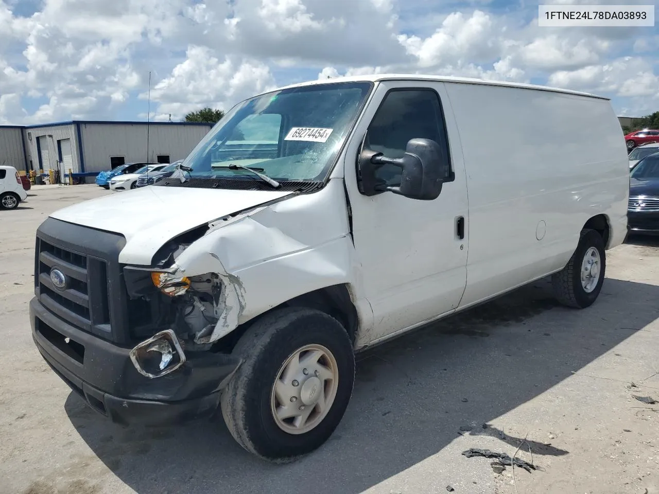 2008 Ford Econoline E250 Van VIN: 1FTNE24L78DA03893 Lot: 69274454