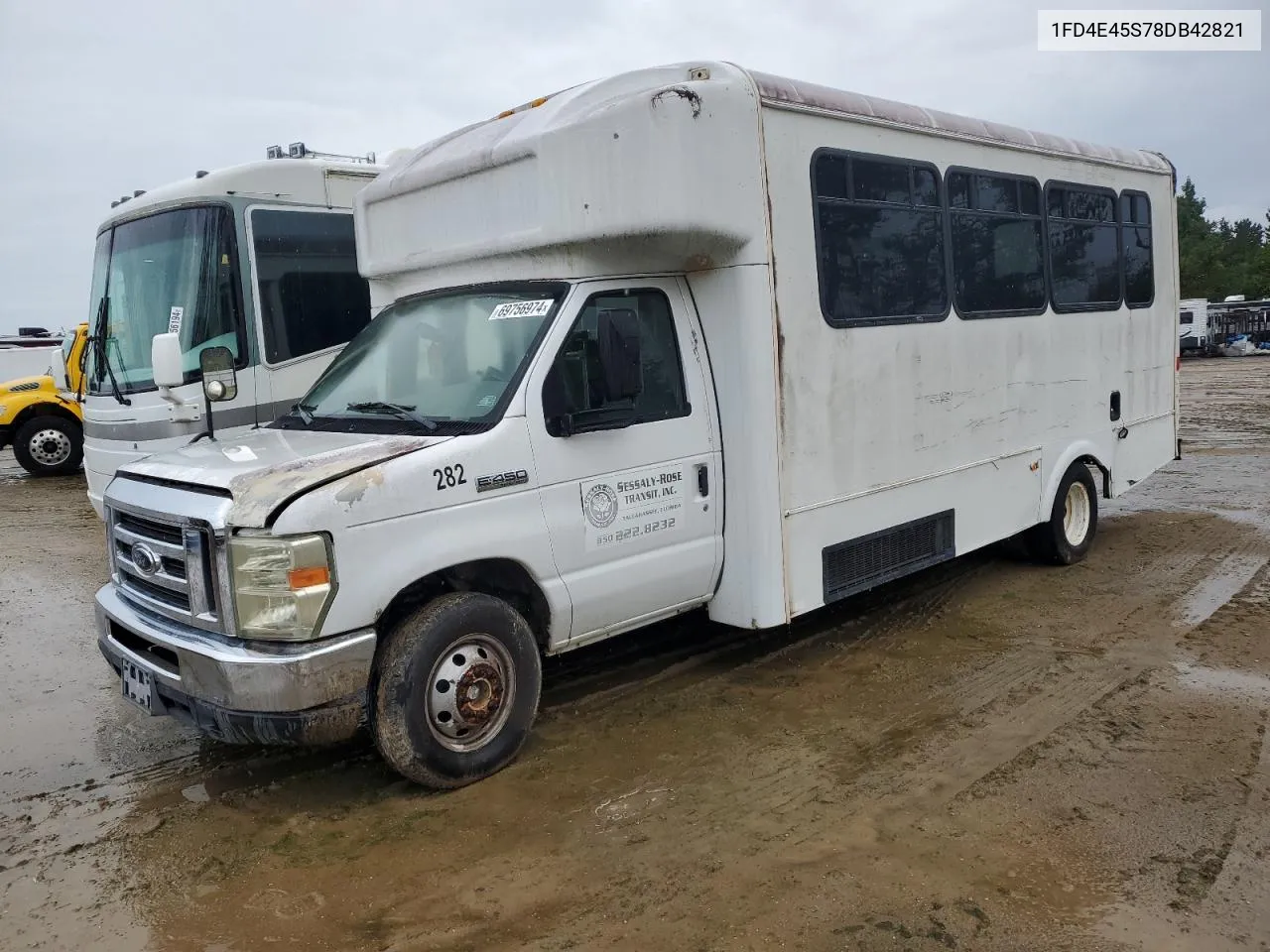 2008 Ford Econoline E450 Super Duty Cutaway Van VIN: 1FD4E45S78DB42821 Lot: 69756974