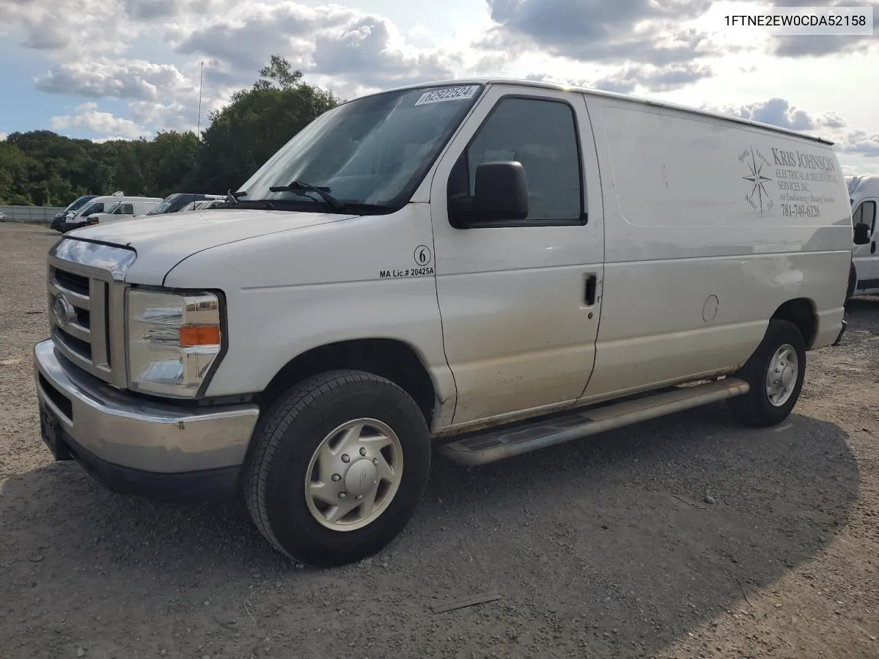 2012 Ford Econoline E250 Van VIN: 1FTNE2EW0CDA52158 Lot: 62922524