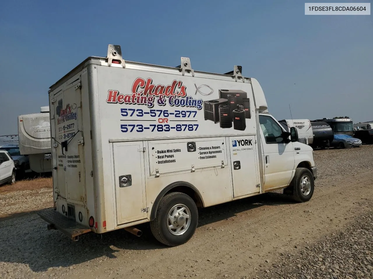 2012 Ford Econoline E350 Super Duty Cutaway Van VIN: 1FDSE3FL8CDA06604 Lot: 70871344