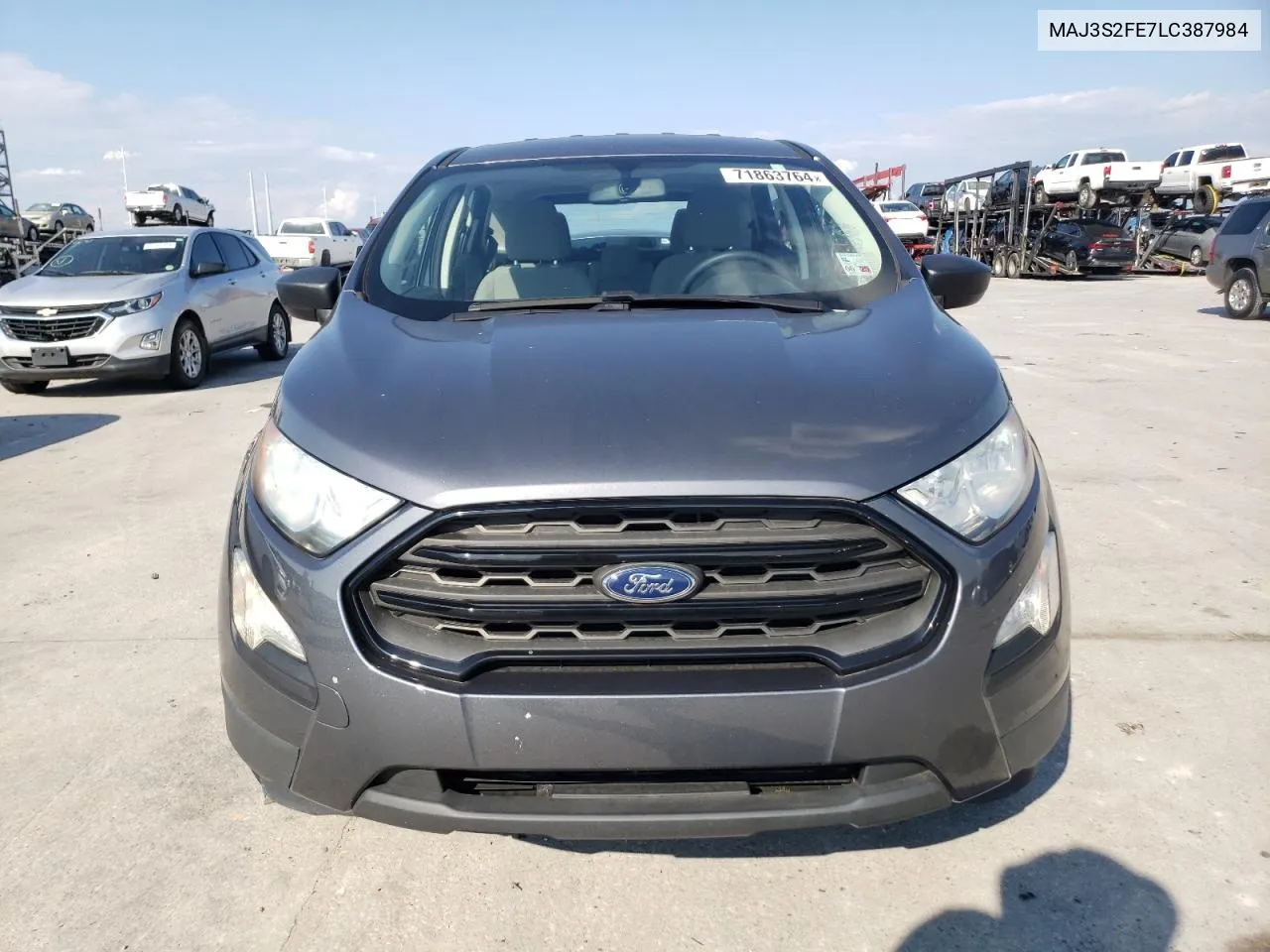 2020 Ford Ecosport S VIN: MAJ3S2FE7LC387984 Lot: 71863764