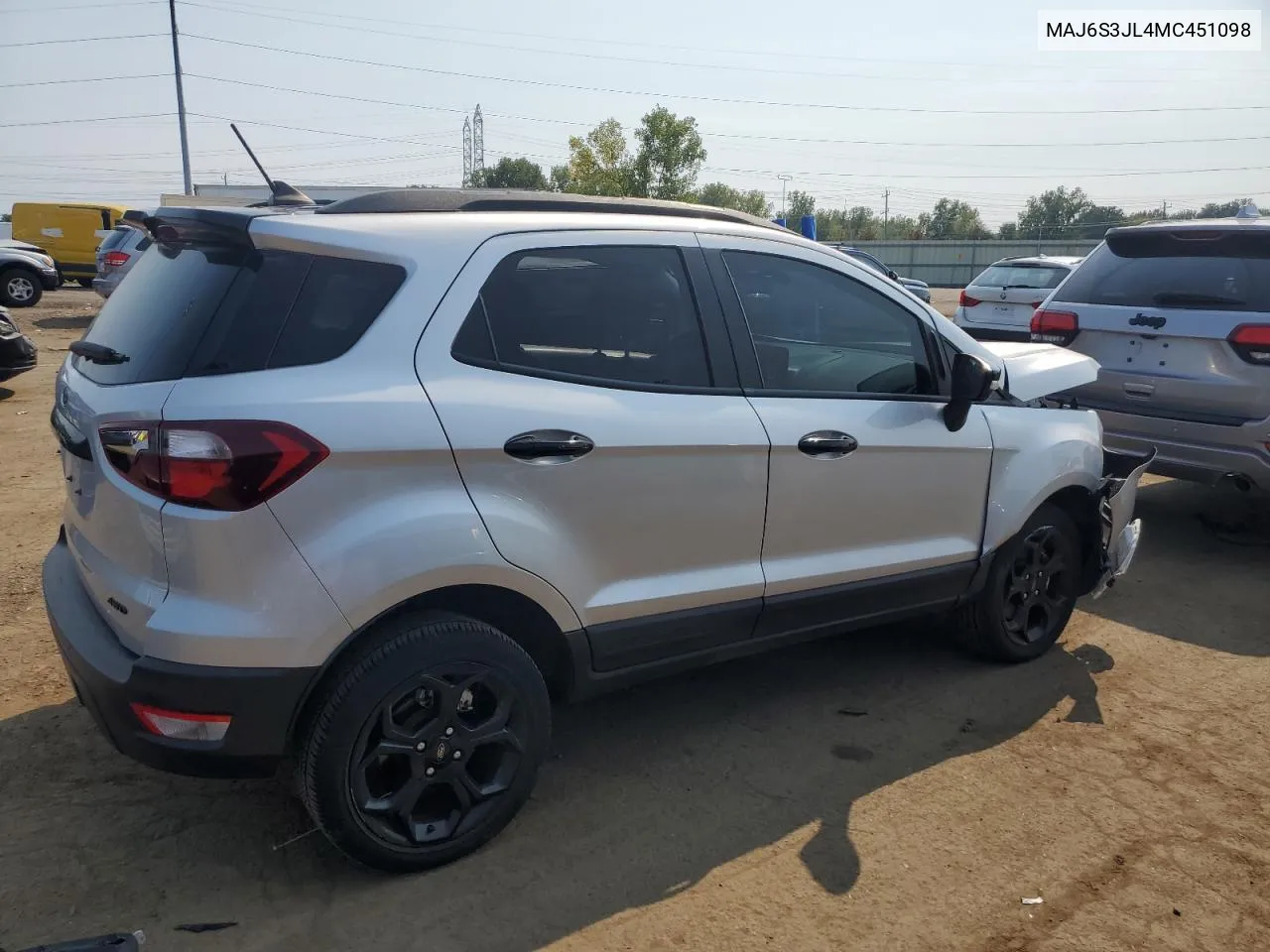 2021 Ford Ecosport Ses VIN: MAJ6S3JL4MC451098 Lot: 71614574