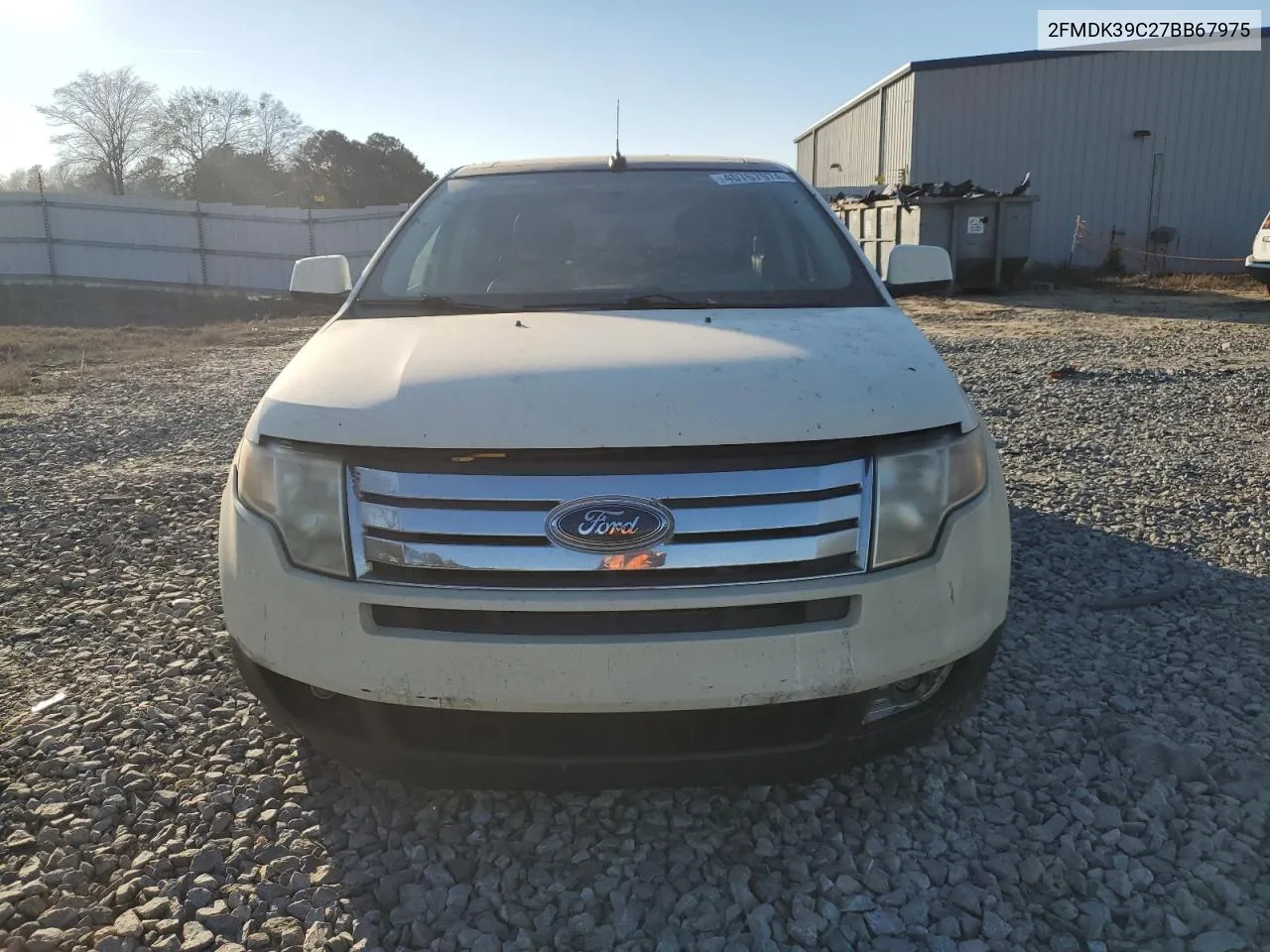 2007 Ford Edge Sel Plus VIN: 2FMDK39C27BB67975 Lot: 40767974