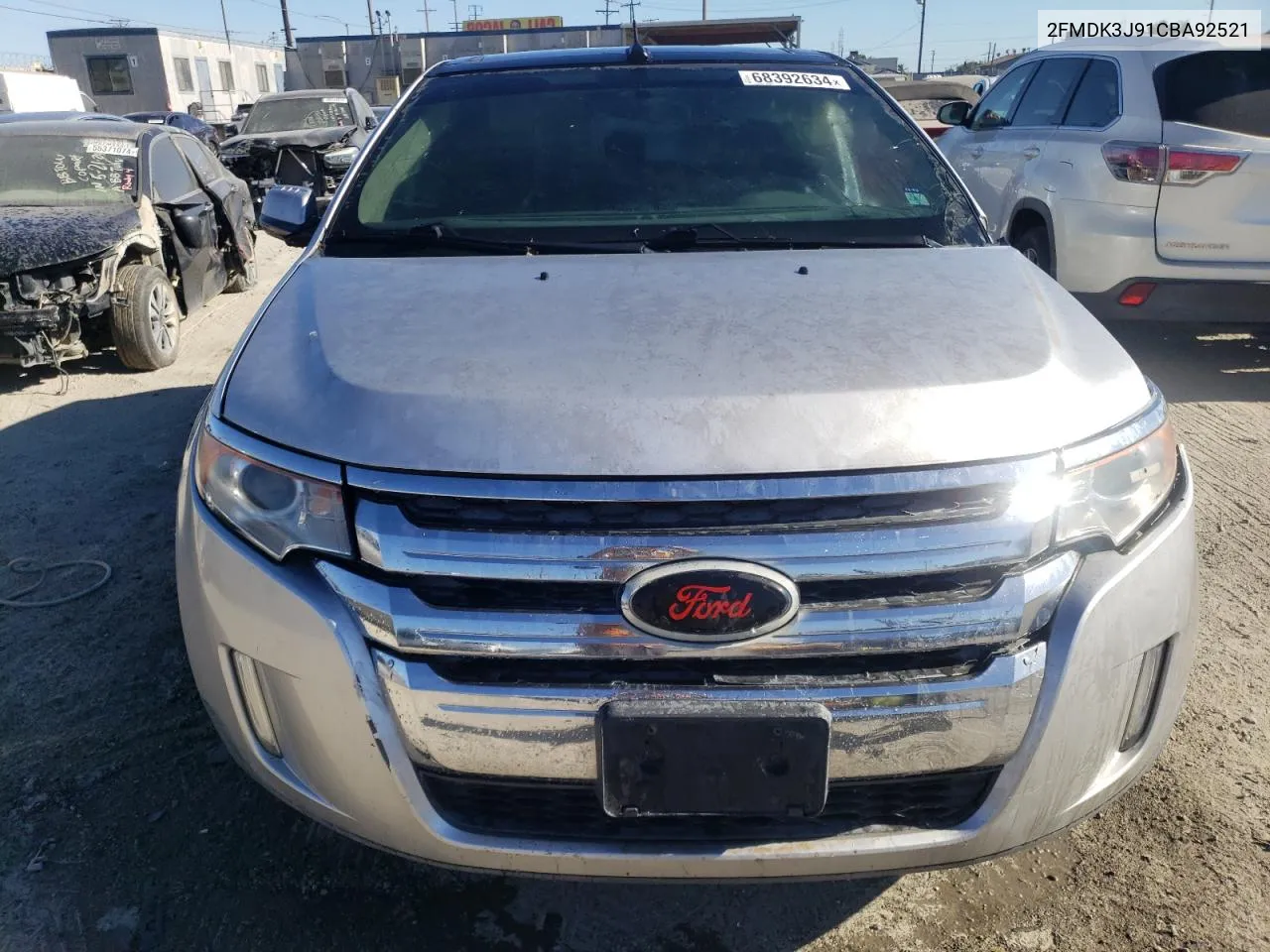 2012 Ford Edge Sel VIN: 2FMDK3J91CBA92521 Lot: 68392634