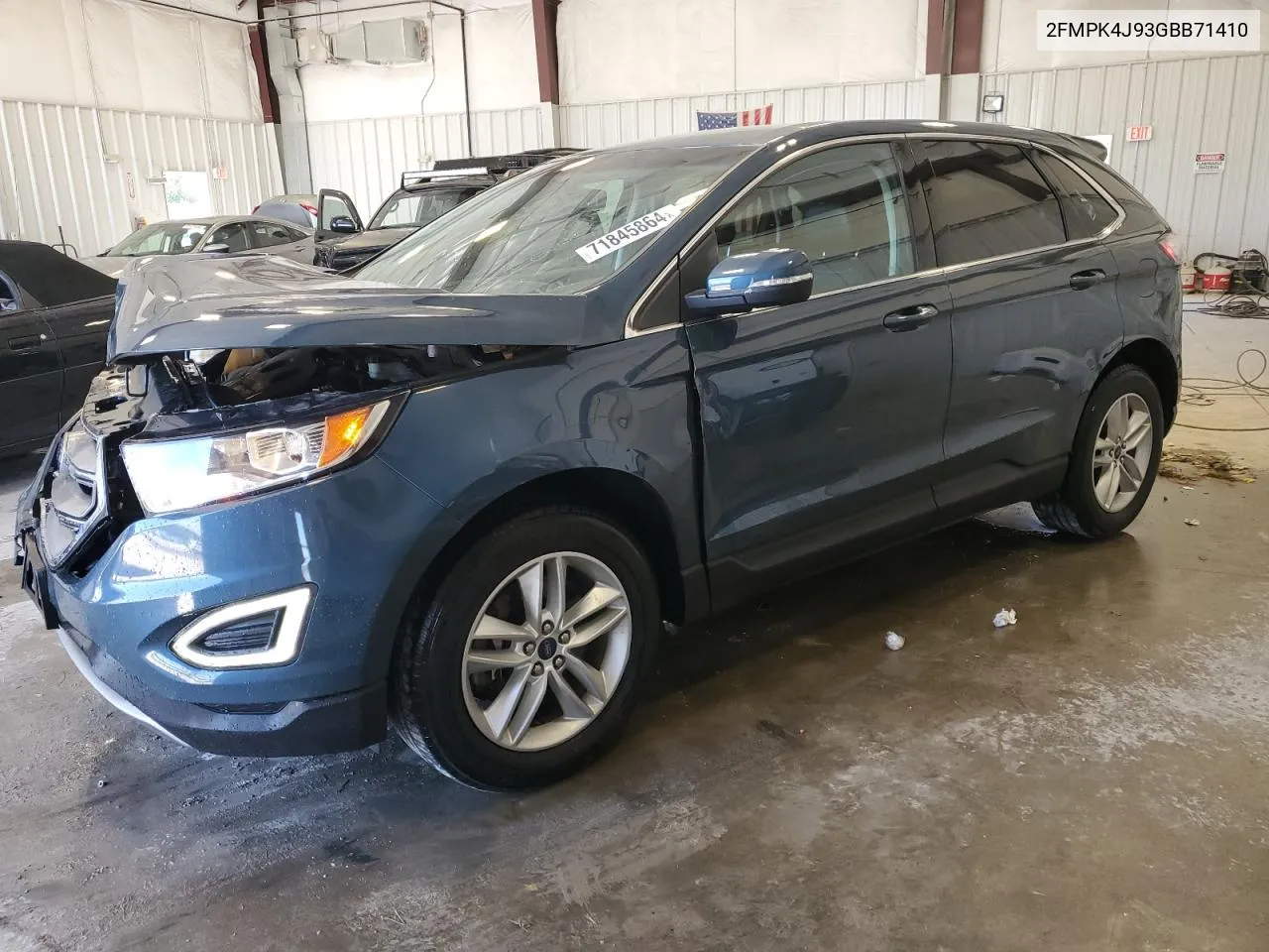 2016 Ford Edge Sel VIN: 2FMPK4J93GBB71410 Lot: 71845864